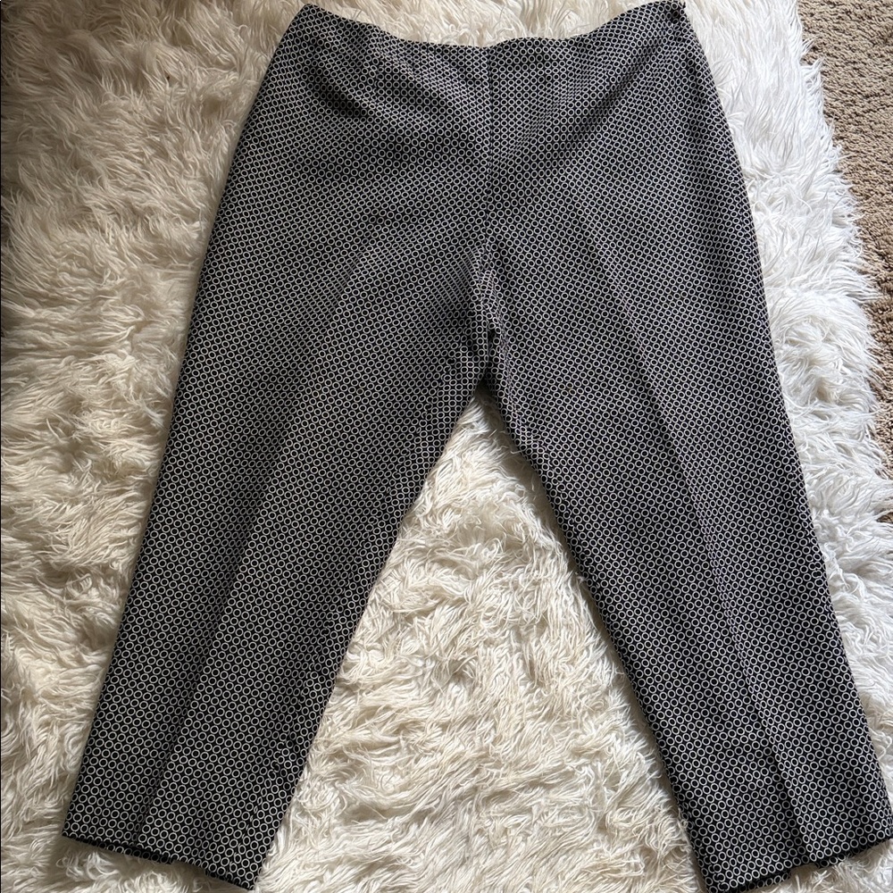 Talbots Monochrome Patterned Cropped Pants